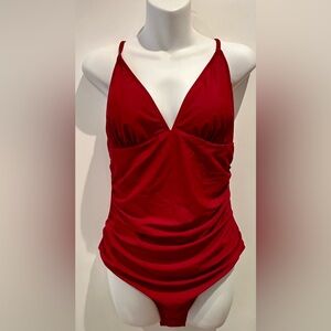 Cupshe One piece bathingsuit Wine colour size LG